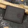 Men's Genuine Leather RFID Anti-Magnetic Card Holder Wallet - Crazy Horse Cowhide Retro Style 1003