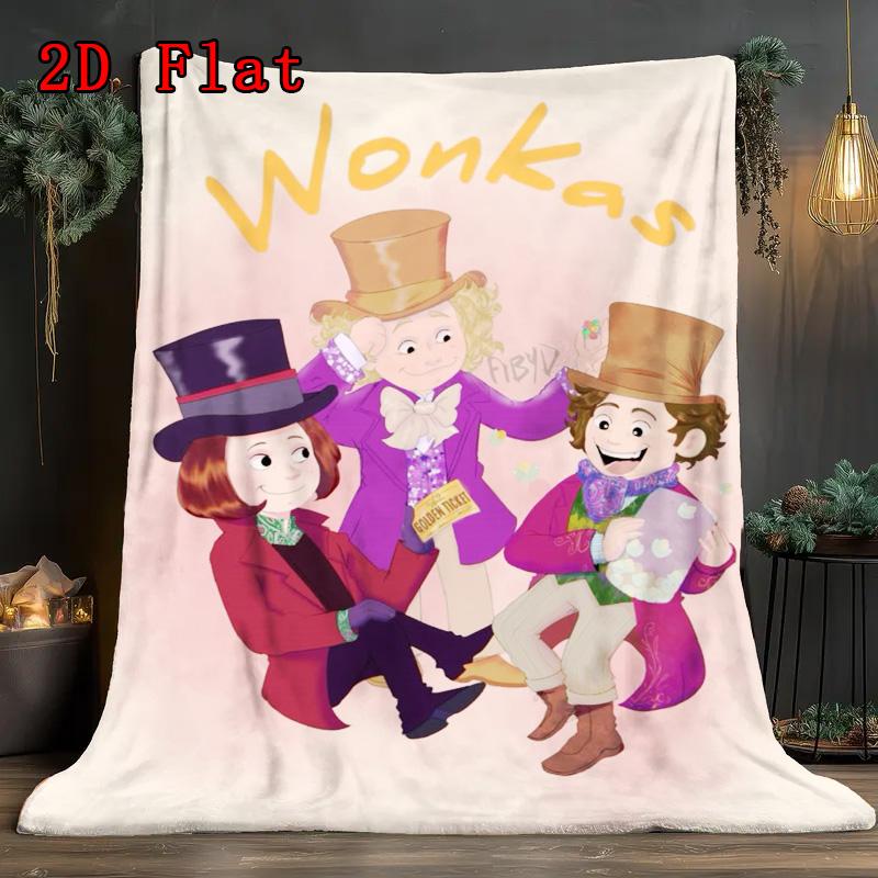 Cozy Candy House 2D Flat Pattern Flannel Blanket High quality All Seasons Warmth and Comfort Perfect for Christmas Gifts.SMT0917488