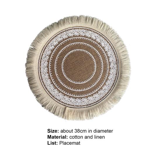 Подставки из ротанга, теплоизоляционные коврики ручной работы из хлопка и льна, обеденный стол, нескользящая подставка для столовых приборов для кухни