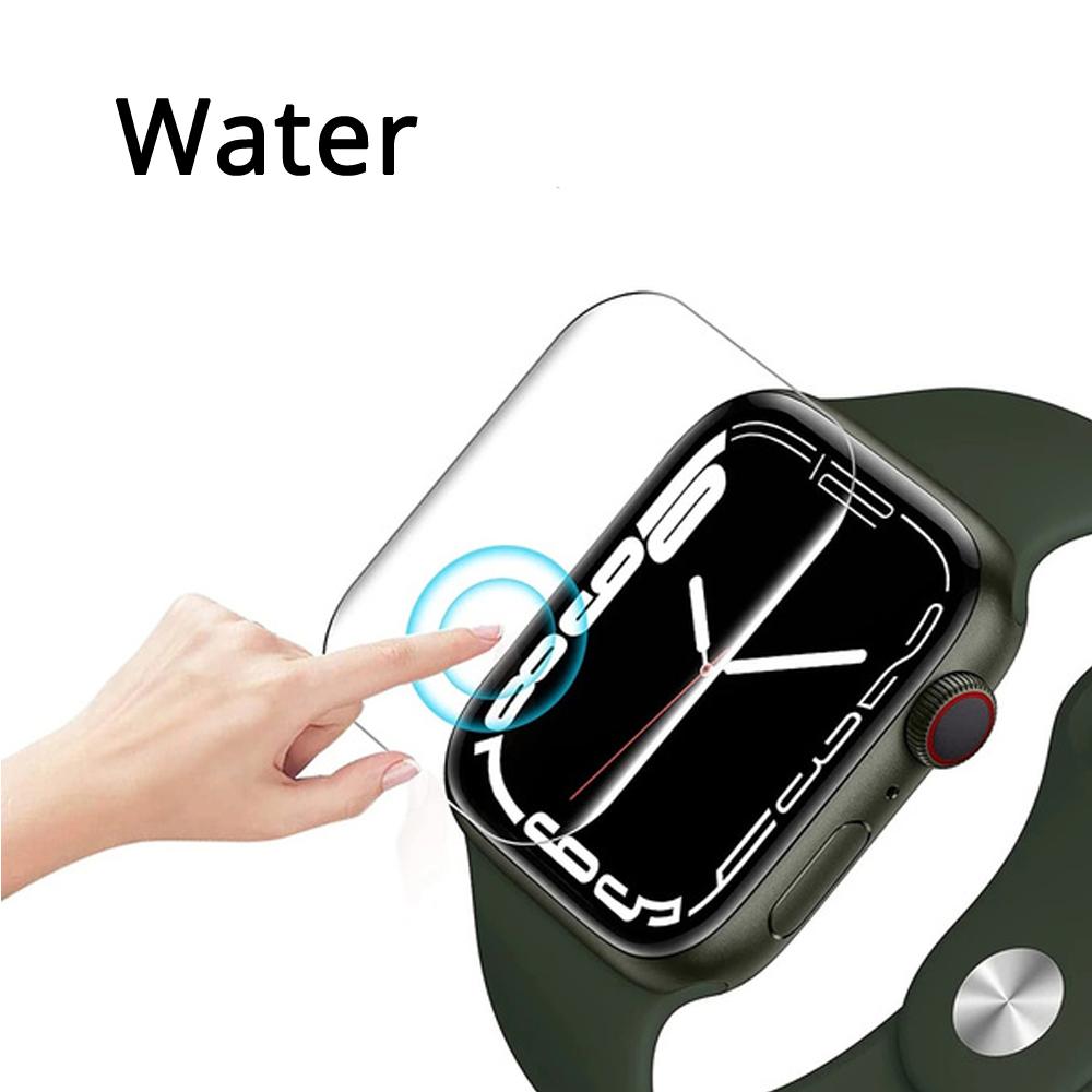 Стеклянная и мягкая пленка для Apple Watch Screen Protector Series 7 6 SE 5 41 мм 45 мм 44 мм 40 мм 42 мм 38 мм для iWatch 4 3 2 1 защитные аксессуары