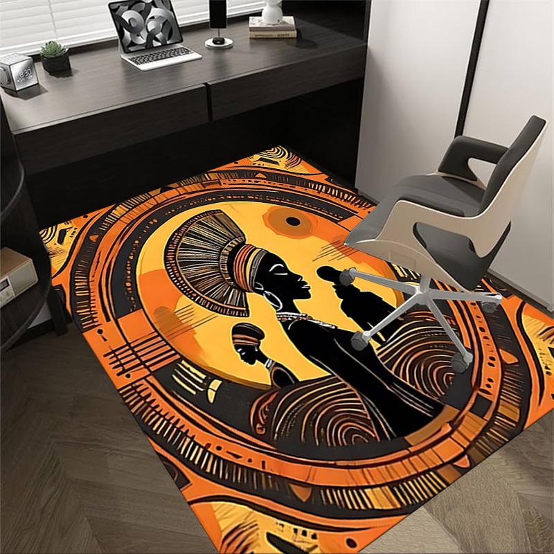 1PC African Culture Non-Slip Floor carpet, suitable for Office, bedroomand playrooms. It can also be used as a sofa footrest cover-T62