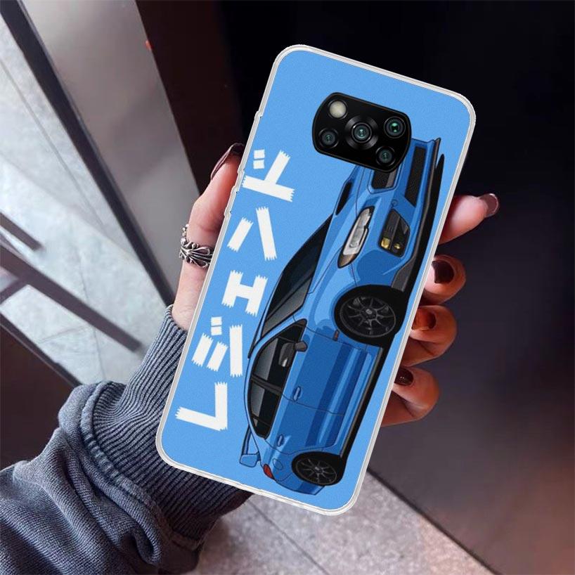 JDM Tokyo Drift Sports Car Phone Case For Xiaomi Poco X7 X6 X5 Pro F7 Ultra Redmi 15C 15 13 13C 12 12C 10 10A 10C 9 9A 9C 9T She