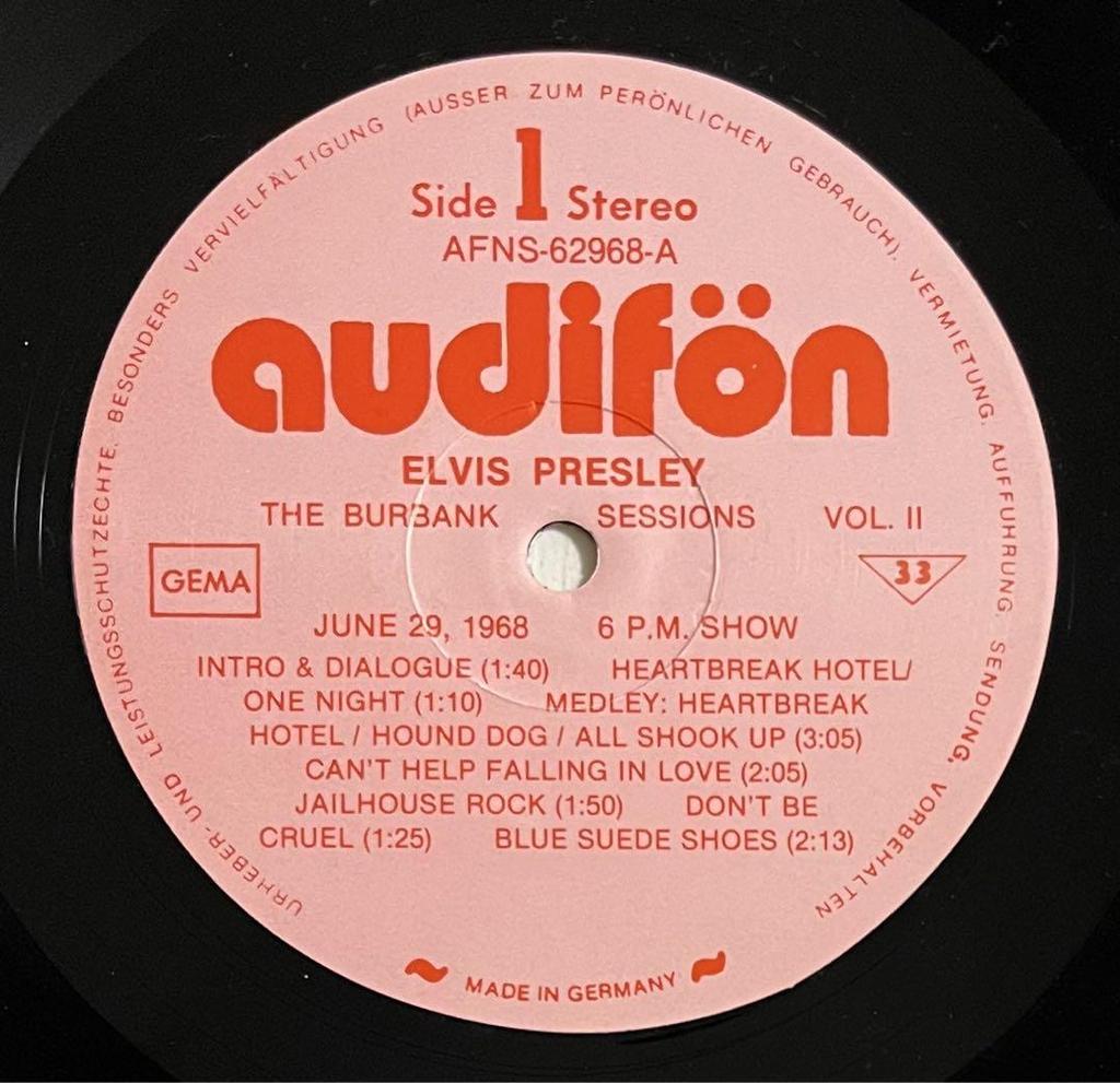 [Б/У] Редкий бонусный 2LP Элвис Пресли/Burbank Sessions Vol.2