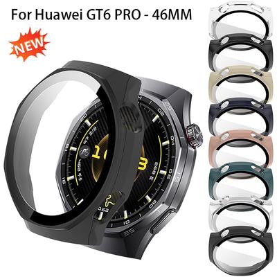 Для Huawei Watch GT 6pro 46мм Жесткий чехол Полное покрытие Защитное стекло Закаленное стекло 2 в 1 Накладка Украшение для часов