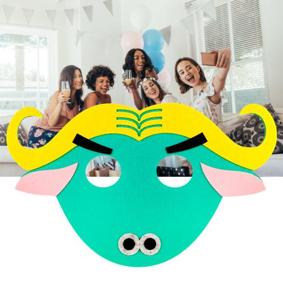 Маска на Хэллоуин, изысканная форма, яркие цвета, нетканый материал, тематика мультфильма «Зверополис», принадлежности для косплея и вечеринки.