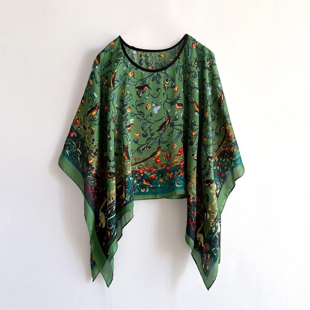 Шали Летний Пляжный Сексуальный Женский Модный Принт Шифон Свободная Блузка Солнцезащитный Комфортный Пончо Горячий