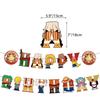 Мультяшные принадлежности для вечеринки в стиле ONE PIECE с Луффи, воздушные шары, флажки, украшения для торта, товары для дома