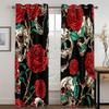 Череп и роза цветут смерть очарование цветы 3D цифровая печать занавеска гостиная балкон дом уединение слабое затенение занавеска ткань