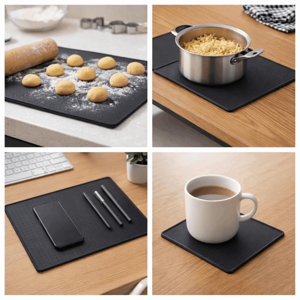 Non Slip Coffee Machine Mat Heat Resistant Bar Kitchen Draining Mat Silicone Placemat  Tea Mat