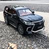 Lexus 570 Off-Road в масштабе 1/24, модель роскошного внедорожника, игрушечный автомобиль из цинкового сплава со звуком и светом для детей, подарок для мальчиков и девочек