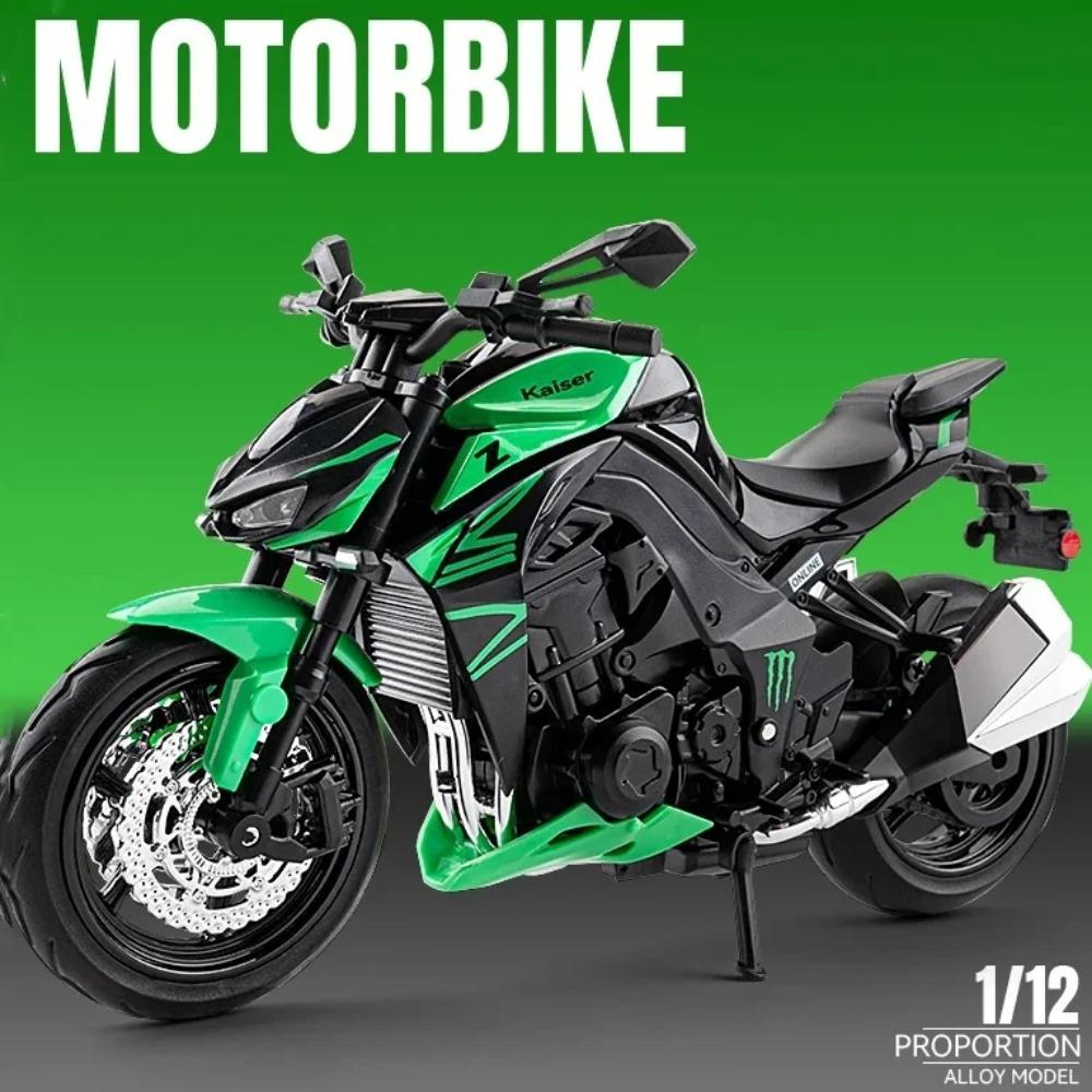 1/12 Kawasakis Ninja Z1000 Сплав Модель Спортивного Мотоцикла Литые Металлические Игрушки Модель Мотоцикла для Уличных Гонок Звук Свет Детский Подарок