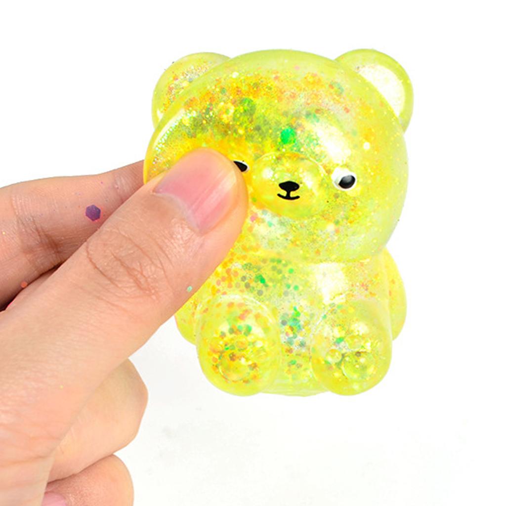 Squeeze Toy Decompression Soft Vent Toy Stretchy Bear Bulb Toy for Autisms Stress Relief Toy Student Decompress Toy