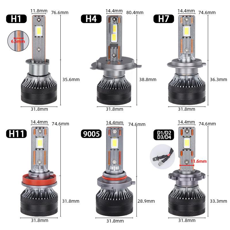 DAWN KNIGHT 140W K5C PLUS H7 H11 H1 H4 Светодиодная лампа для фар 4300K LED HB3 HB4 Двойная медная трубка Светодиодный комплект для автомобиля 12V 2 шт.