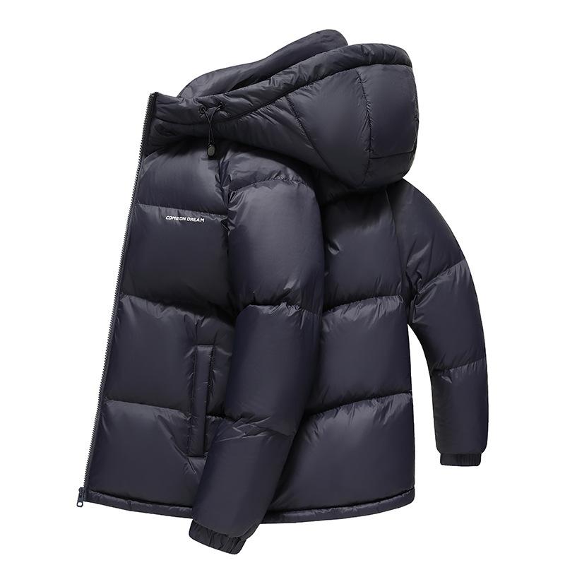 Мужская зимняя куртка-пуховик с капюшоном, мужская теплая повседневная куртка-хлеб