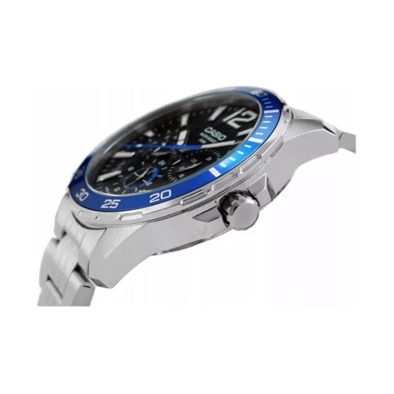 Casio 100 метров водонепроницаемость кварцевый механизм стальной ремешок японские и корейские часы мужские часы черный циферблат MTD-330D-1A2VDF