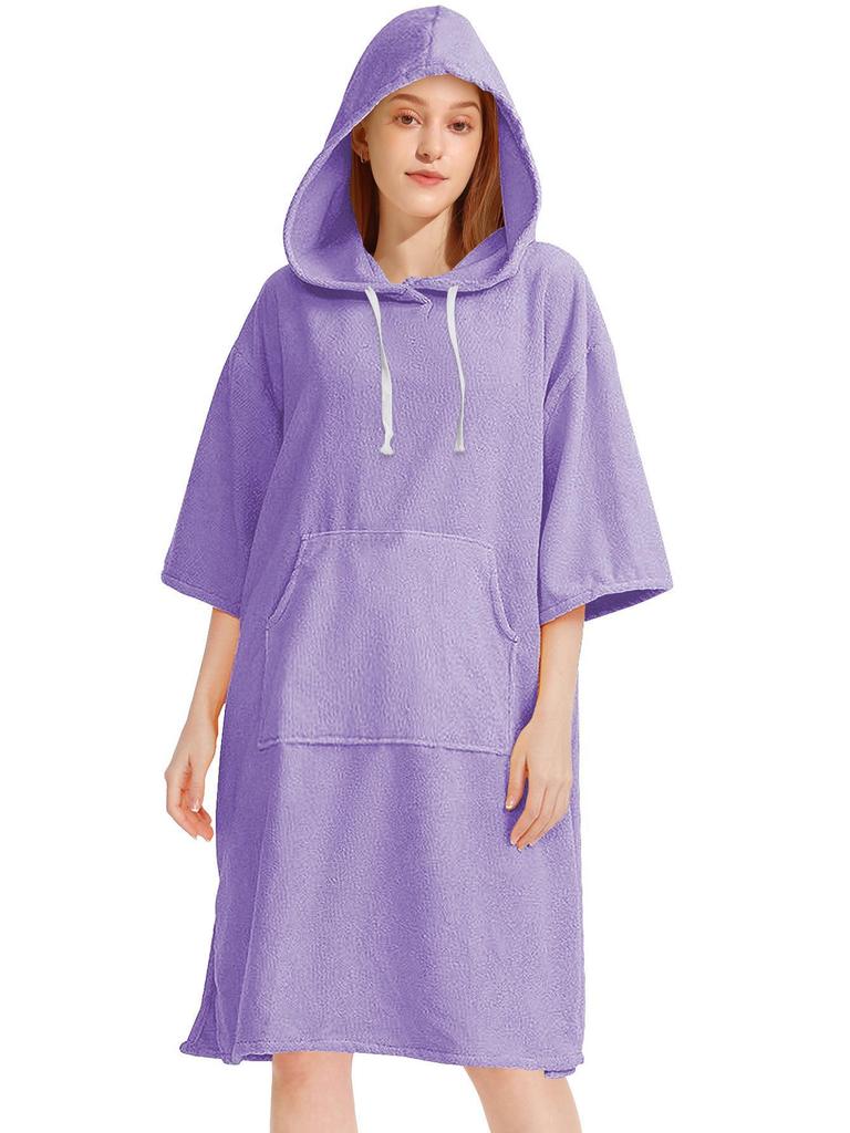 Унисекс быстросохнущее полотенце из микрофибры с капюшоном для пляжа, серфинга и плавания