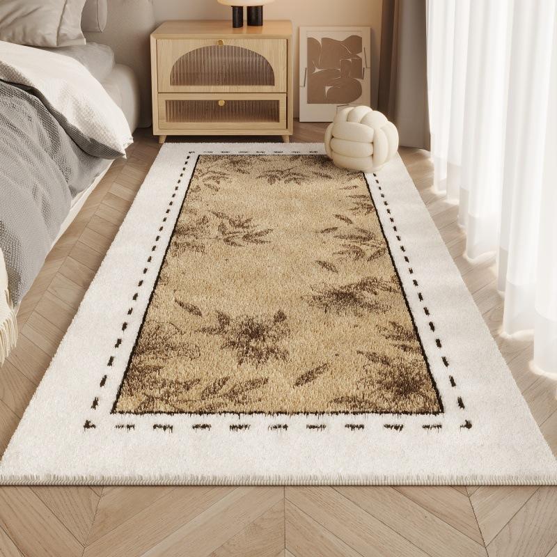 Плюшевый овальный ковер для девочек, кровать для спальни, нескользящий пушистый милый большой ковер для гостиной, диван, пушистый моющийся коврик для напольного покрытия