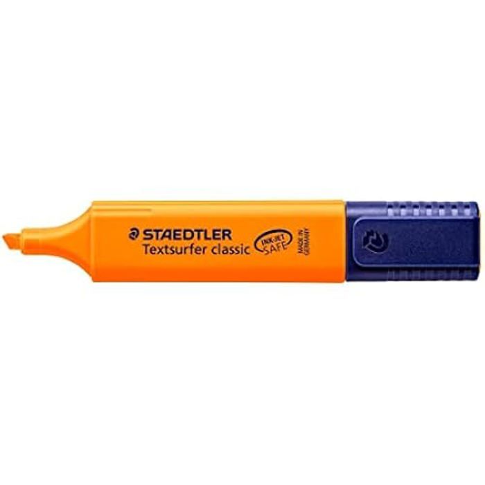 Surligneur - STAEDTLER - Textsurfer classic 364 - Pointe biseautée 1-5 mm - Rechargeable - 10 pièces
