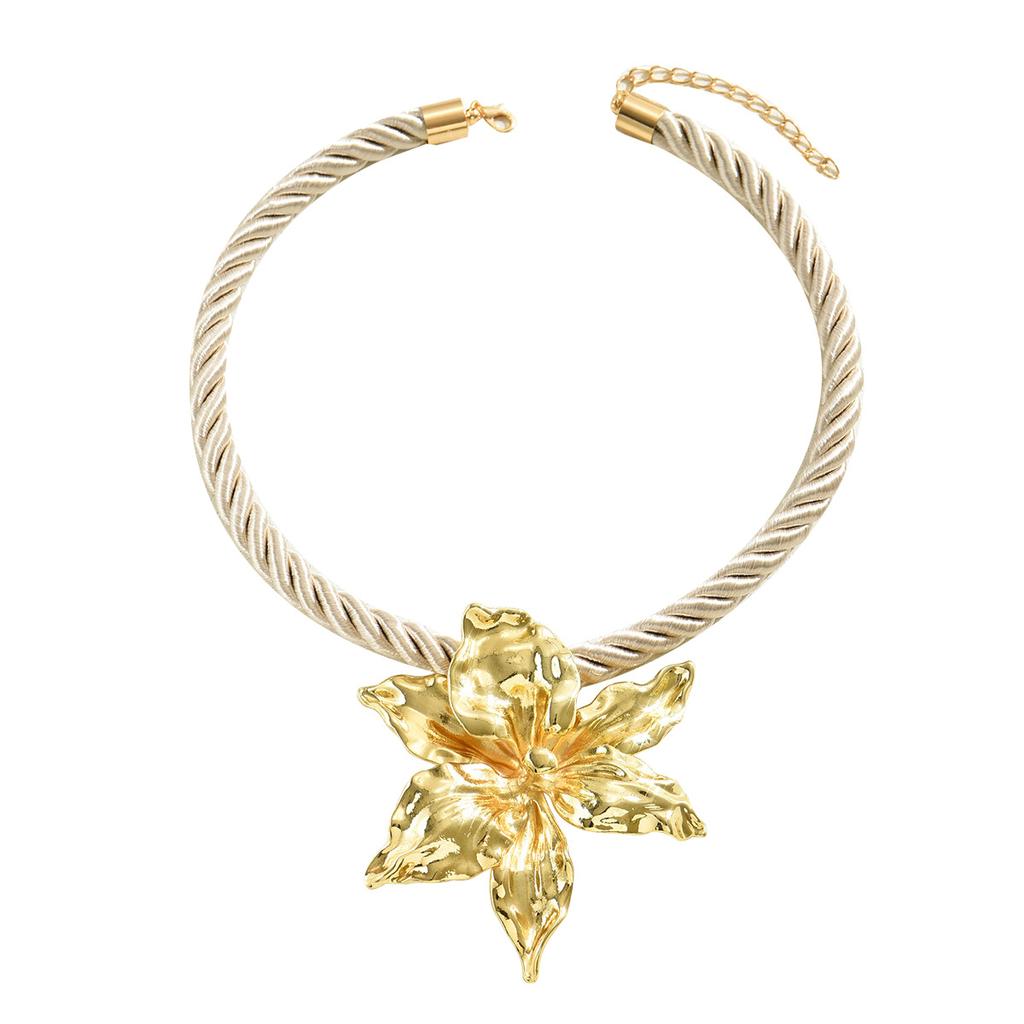 2025 новое ожерелье с цветком ветра, женское преувеличенное трехмерное цветочное ожерелье с подвеской в виде ключицы