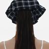 Eireve CHECK SCARF BIG SCRUNCHIE (BLACK)