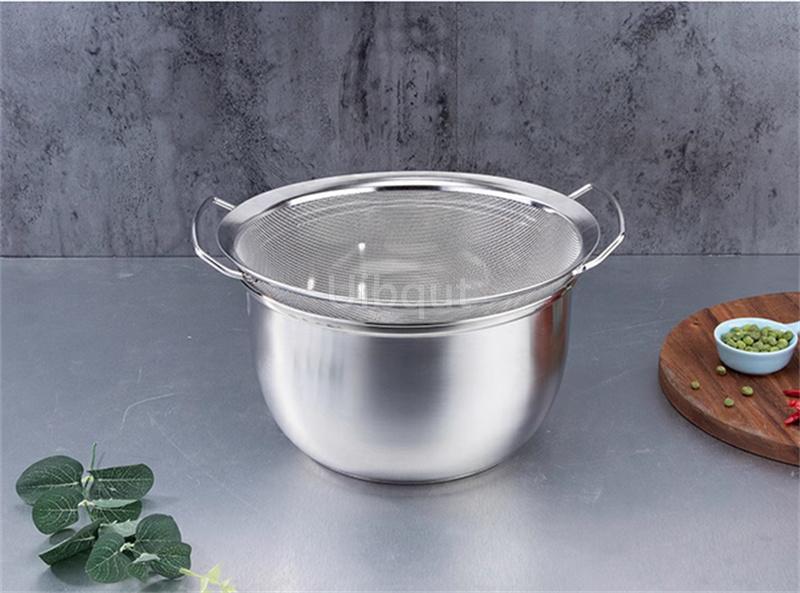 Корзина с мелкой сеткой из нержавеющей стали с двойными ручками, большое сито для сока, рисовой муки, пищевой фильтр, сушилка, кухонная утварь