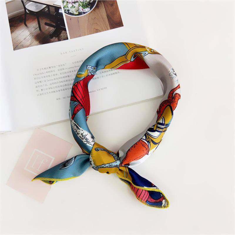 50 Spring/Summer New Small Scarf Small Square Scarf Women'S Professional Decoration Printed Professional Fashion Scarf