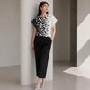 La Vita Junko Square Color Print Round Neck Tee Ltsts34p