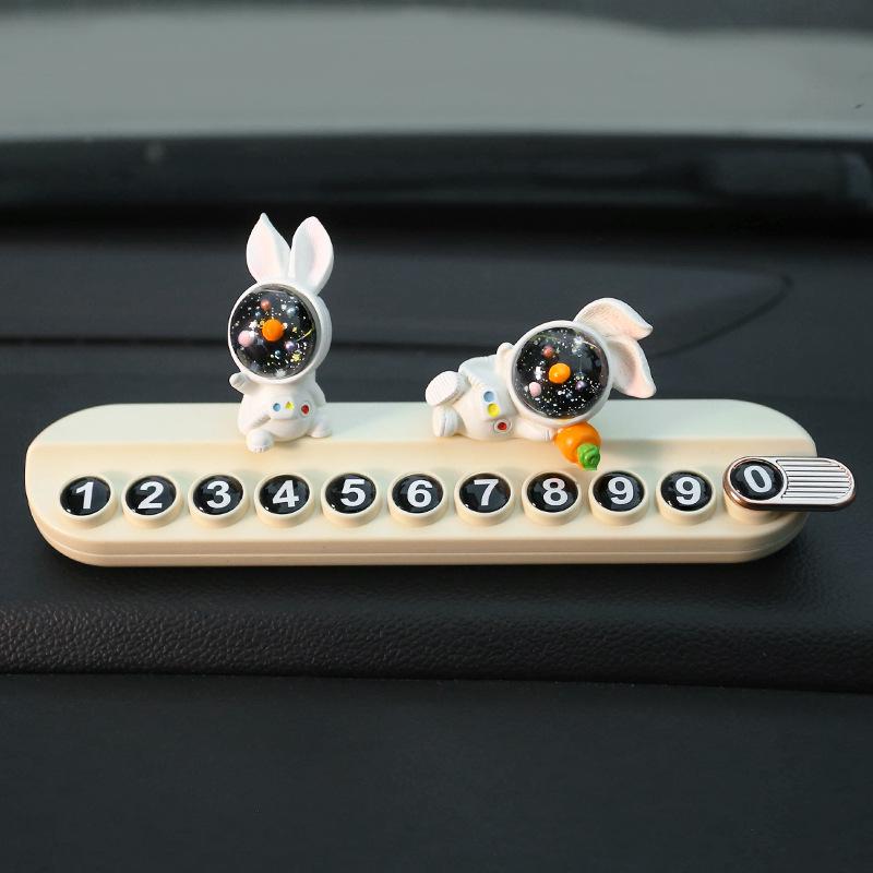 Креативная табличка для телефона в виде кролика для временной парковки