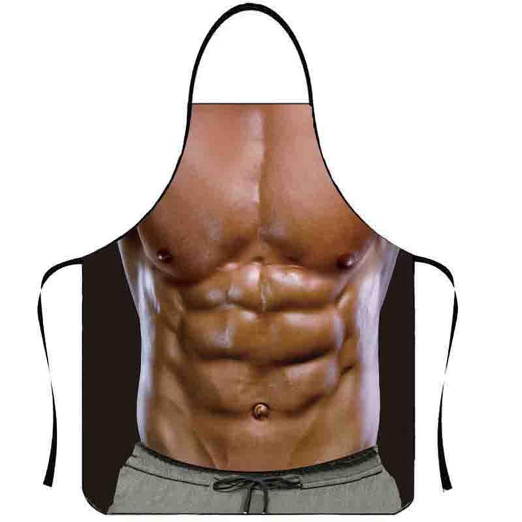 Funny Apron Muscle Man Creative Apron 3D Sexy Bikini Series Aprons Kitchen Dinner Cooking Apron Fashion Couple Festival Gifts