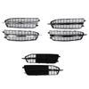 Car Left Right Front Bumper Fog Light Lower GrillesGrills Mesh Cover Trim Vent for 4G0807681D 4G0807682D Easy To Install