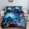 Nebula Planet Universe Digital Print Bedding Set Cozy Soft Duvet Cover King Queen Twin Size Birthday Gift Bedroom Decoration