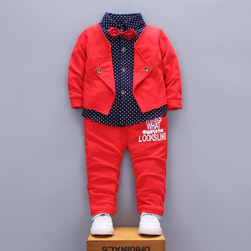 Джентльмен для малышей Baby Boy Kid Infant Fashion Shirts Tops + Pants Outfit Set