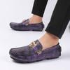 Cross-border Large Size  Men's Driving Shoes Slip-On Loafers with Soft Sole, Handmade Fashion Casual Leather Shoes for Men