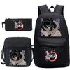 Kimetsu No Yaiba Anime School Backpacks Teenager Travel Laptop Bag Kawaii Nezuko Pencil Bag Funny Manga Shoulders Bag Tanjirou