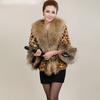 Women's Mid-length Imitation Fox Fur Coat Young Coat Winter Women's Retro Fashion Luxury Style Leopard Faux Fur Coats Zipper Loose Jacket High-quality