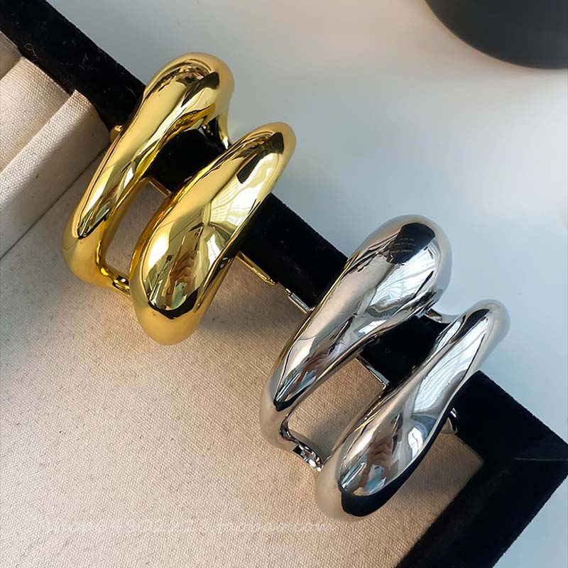 Новая Мода Металлические Двухслойные Резинки для Волос Заколка для Женщин Винтажный Золотой Цвет Держатель для Хвоста Заколка Аксессуары для Волос