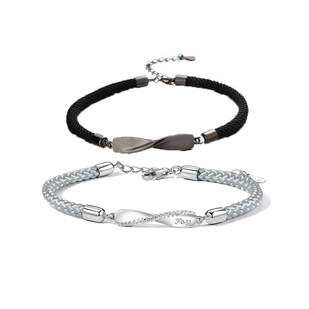Ювелирные изделия Женские Волна Цинк Цинковый сплав Мужские Плетение Веревка Кольцо Мебиуса Браслет Дружбы Браслеты для пар Ручная веревка