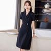 Premium Black Suit Dress for Women - Spring/Autumn Professional Goddess Style Salon Workwear