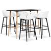 VidaXL 5-piece Bar Set Pub Furniture Bistro Table and Chairs Counter Set Home Bar Furniture 3057460