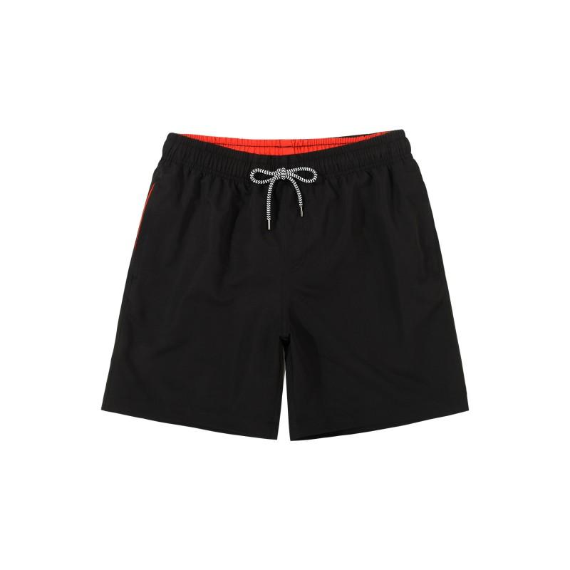 Mens Quick-Dry Swim Trunks With Liner Solid Color Beach Shorts Surfing Swimming Water Sports