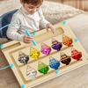 Tracing Number Maze Counting Board Magnetic Counting & Color Sorting Game Educational Wood Maze Toy for Children