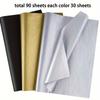 90 Sheets Tissue Paper Metallic and Black Gift Wrap Paper Gift Wrapping for Birthday Party Favor Decor DIY Art Craft Party Favor Decor
