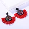 2024 богемные серьги с кисточками и лафитом в стиле королевы, красочные серьги-капли с кристаллами, женские модные ювелирные изделия, подарки на вечеринку