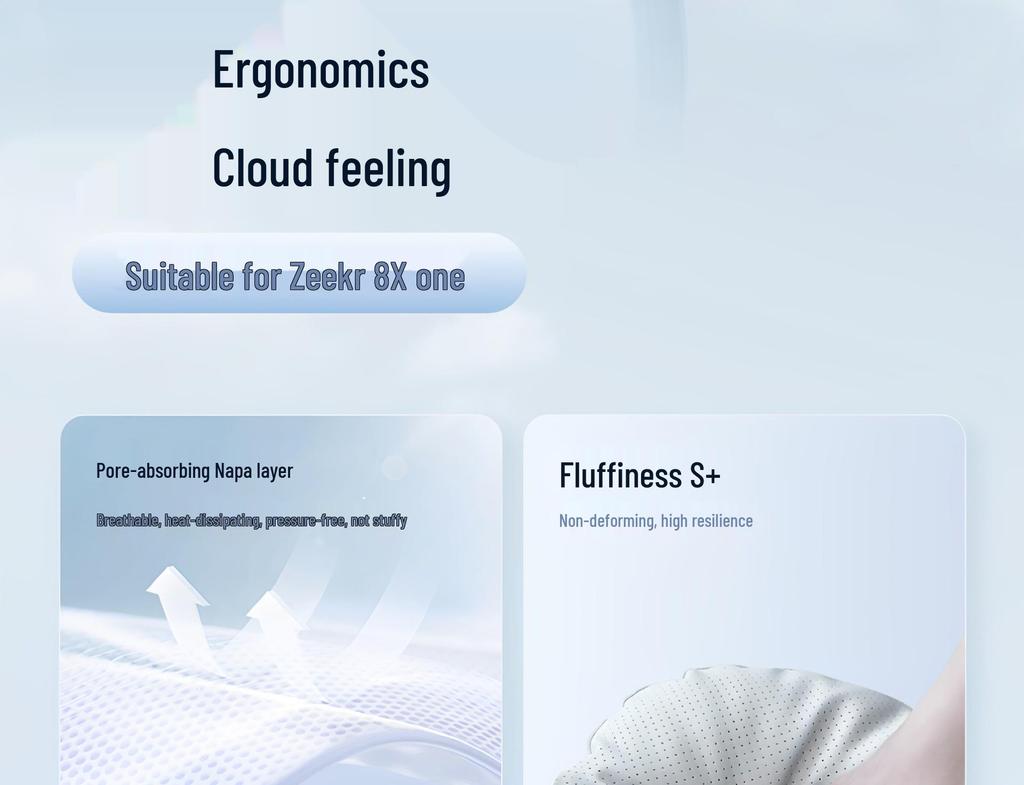 Модификационный комплект для интерьера автомобиля Zeekr 8X: Подголовник, Подушки для поясницы и шеи для поддержки и защиты