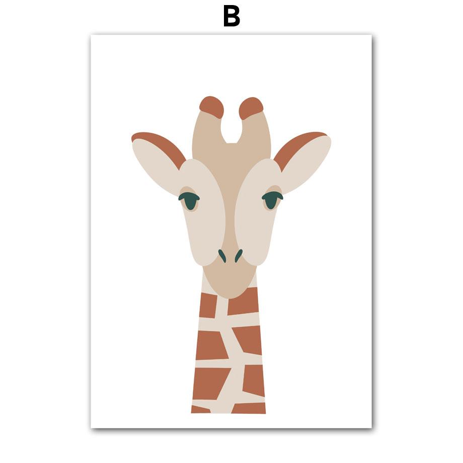 Lion Giraffe Zebra Growth Quotes Number Alphabet Wall Art Posters Prints Nordic Canvas Painting Cartoon Pictures Kids Room Decor