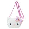 Sanrio Hello Kitty Монетница на шею и ПВХ Возраст 3 и 637661 Кейс в форме лица, Хлопок, Полиэстер, Кошелек, Вверх,