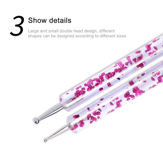 5Pcs/Set Nail Pen Long Lifespan Easy To Use Acrylic Double-Head Nail Art Drawing Liner for Beauty