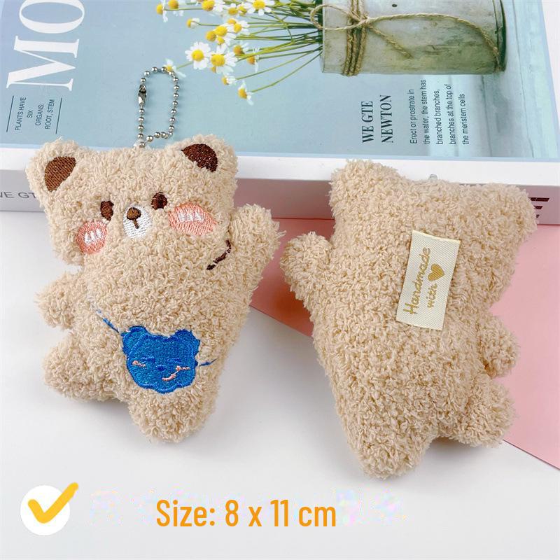 Плюшевый медведь брошь-подвеска для сумки, шарфа, одежды - милый мультяшный дизайн