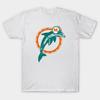 Мужская черная футболка с принтом Miami Dolphins 1990-1996 Печать на бумаге для трансфера без вырезки Хлопковая футболка