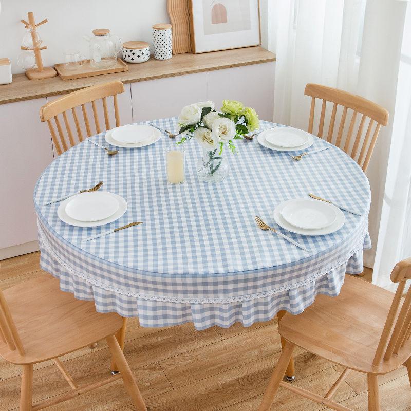 Large Round Table Dining Tablecloth Waterproof Living Room Coffee Table Rectangular Book Tablecloth for Dining Table